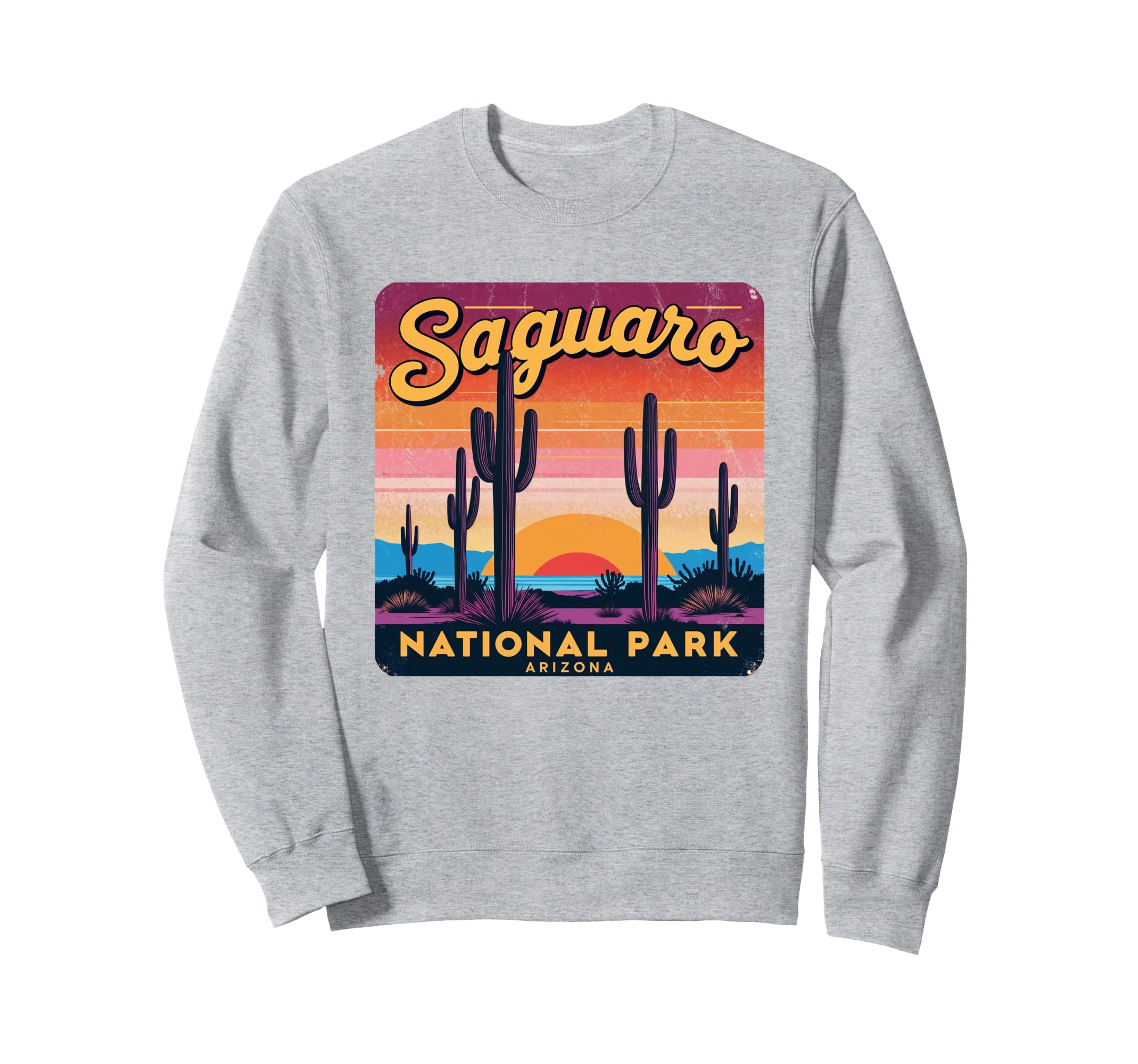 Saguaro National Park Sunset Sweatshirt - Aesthetic Graphic for Adults - T-Shirt, Sweatshirt, Hoodie