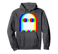 Ghost Trippy Vaporwave Halloween Techno Hoodie - Unique Graphic Unisex - T-Shirt, Sweatshirt, Hoodie