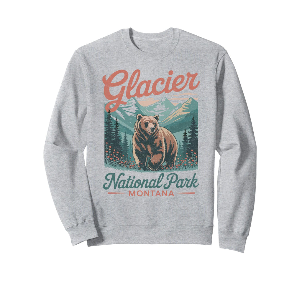 Glacier National Park Montana Usa Hoodie - Novelty Apparel for Adults - T-Shirt, Sweatshirt, Hoodie