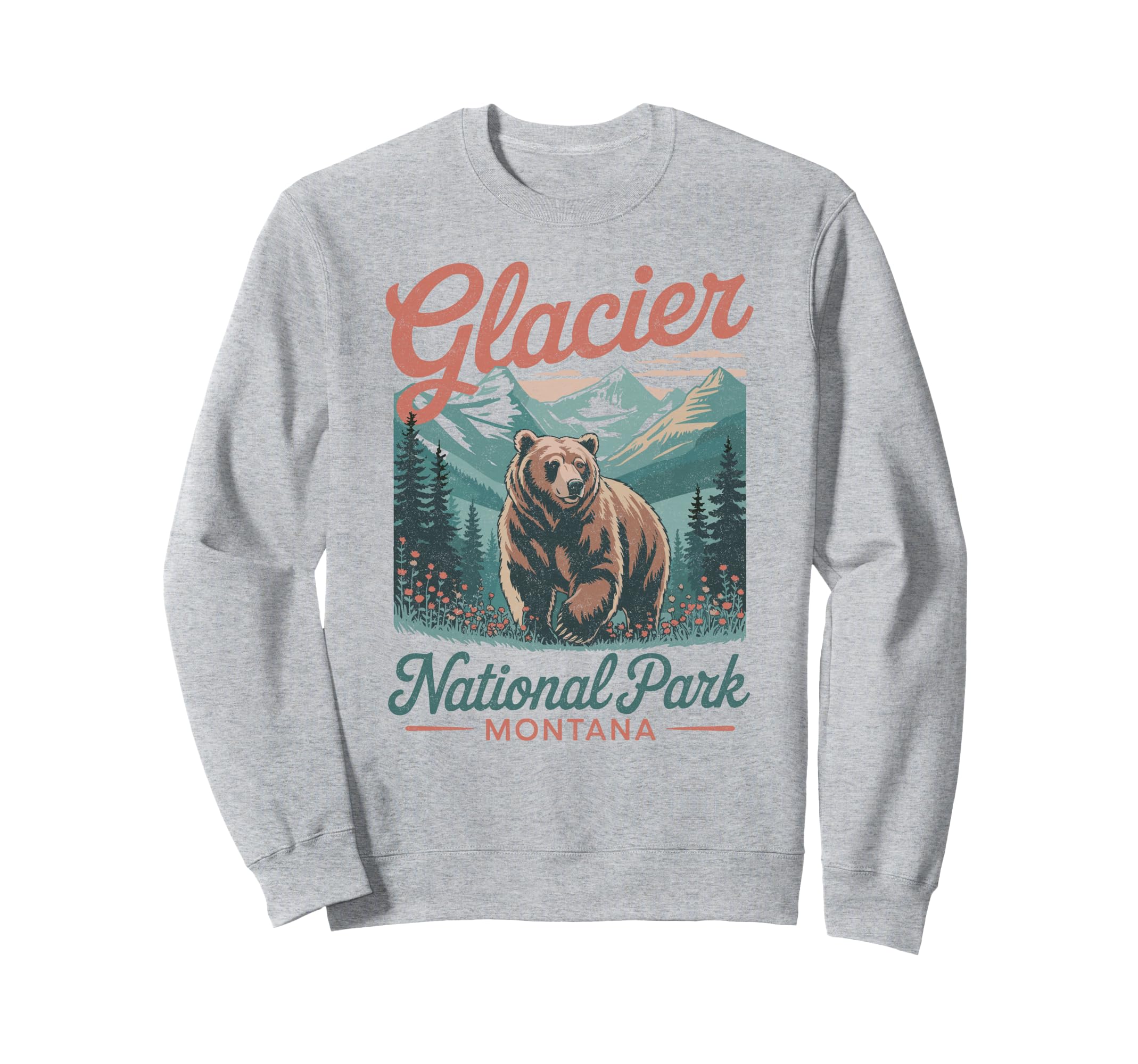 Glacier National Park Montana Usa Hoodie - Novelty Apparel for Adults - T-Shirt, Sweatshirt, Hoodie
