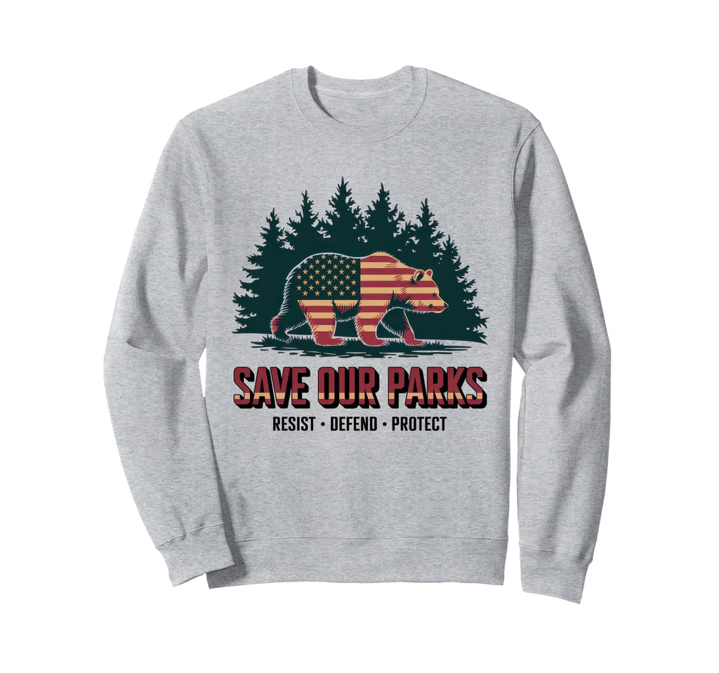Save Our Parks Protect National Sweatshirt - Minimalist Print for Adults - T-Shirt, Sweatshirt, Hoodie