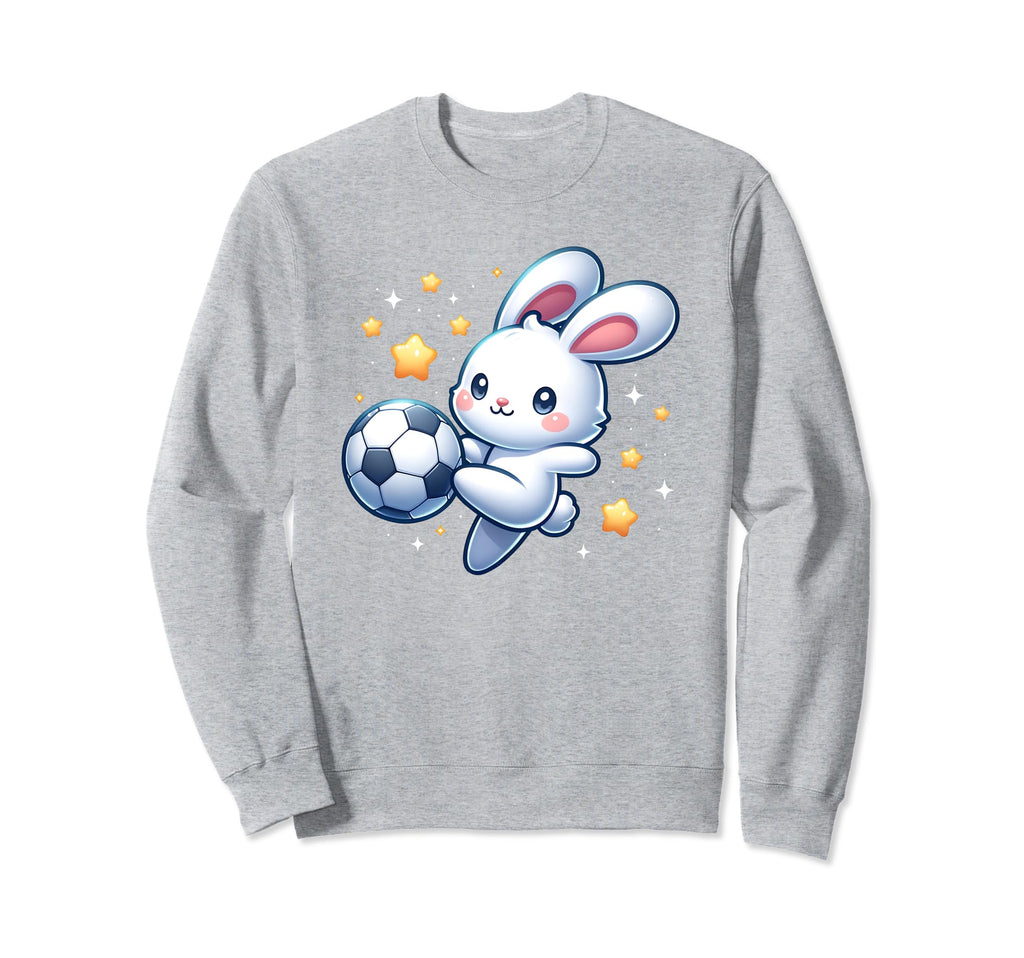 Bunny Rabbit Soccer Player Kicking Sweatshirt - Streetwear Style Unisex - T-Shirt, Sweatshirt, Hoodie