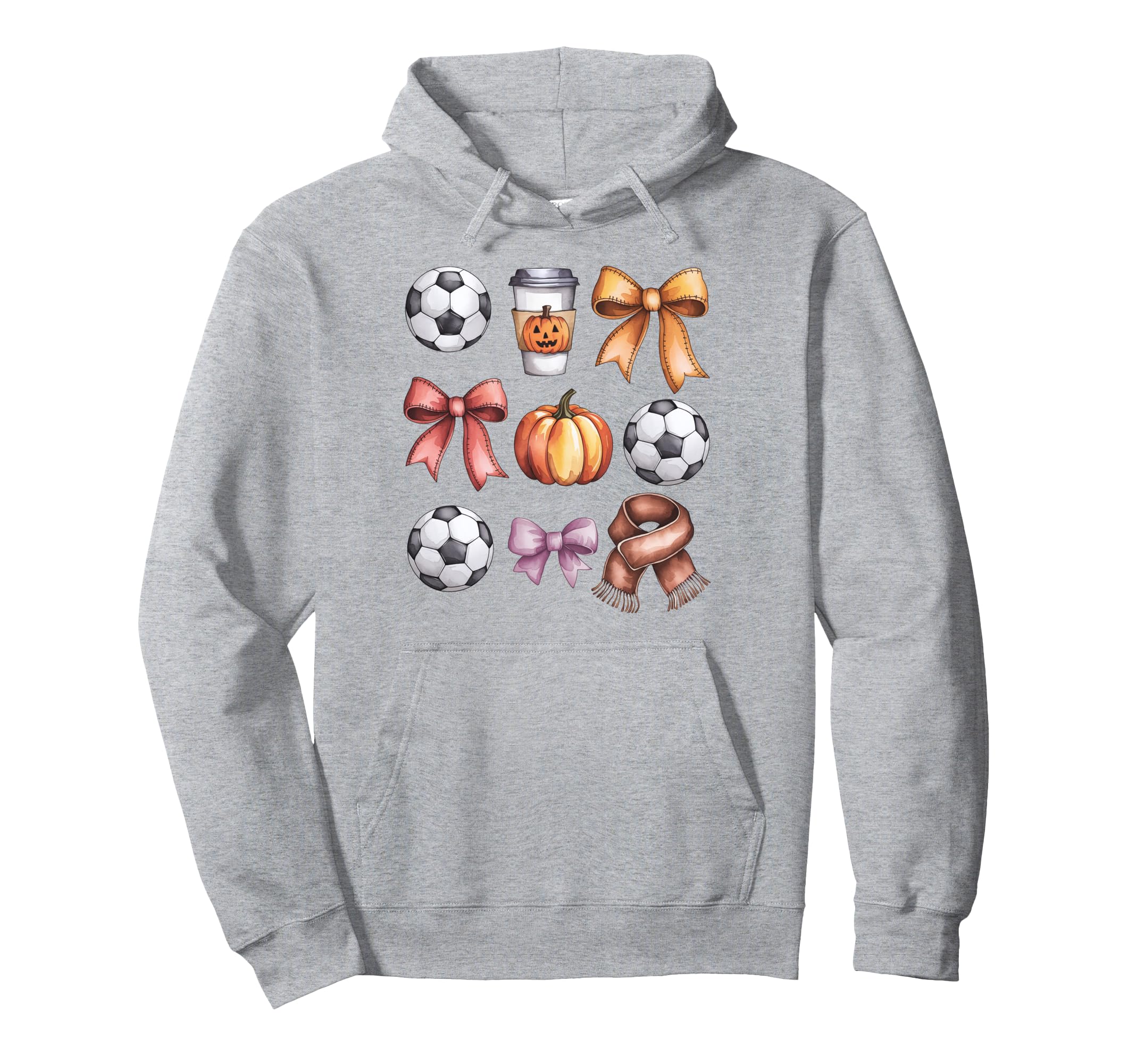 Coquette Fall Soccer Autumn Bow Hoodie - Aesthetic Graphic Men Women - T-Shirt, Sweatshirt, Hoodie
