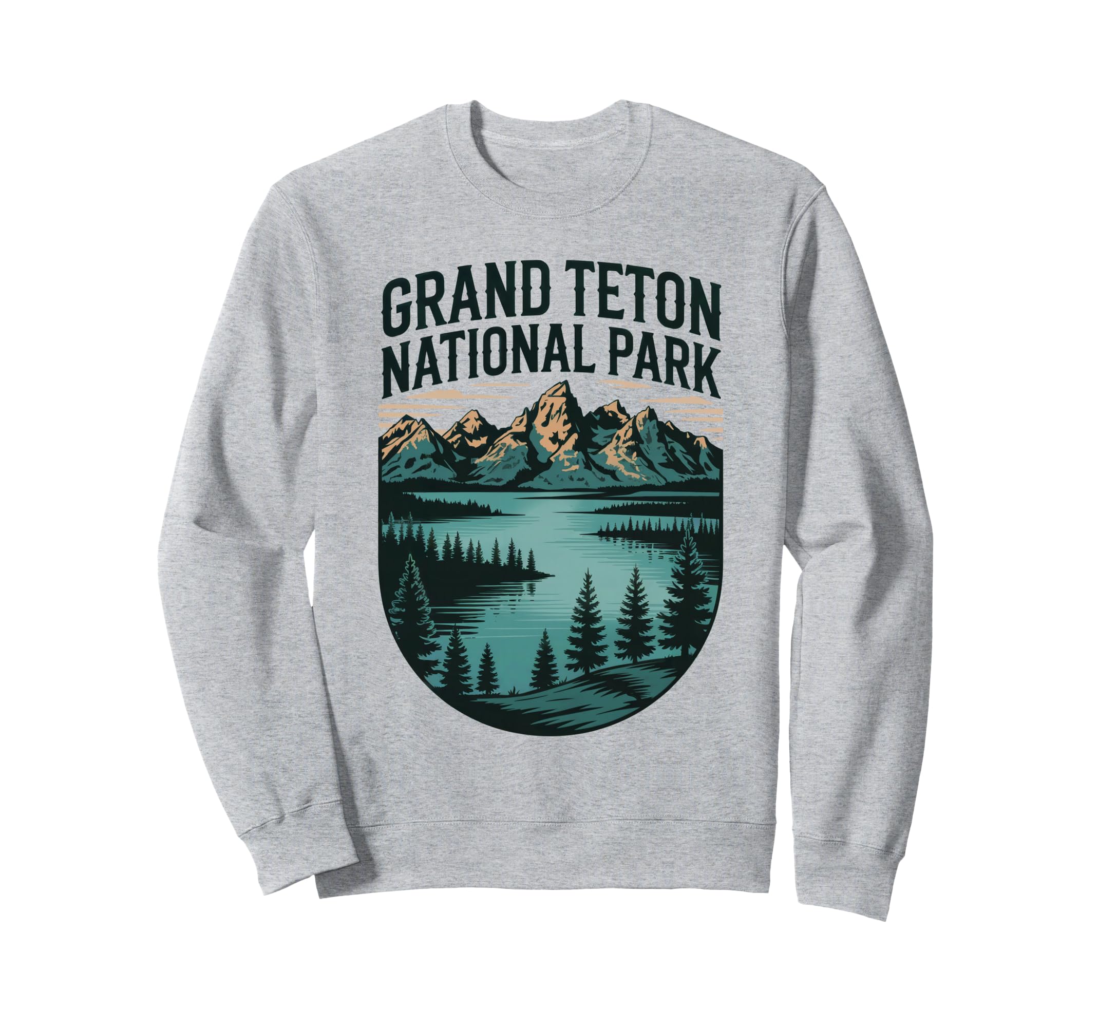 Grand Teton National Park Hiking Sweatshirt - Minimalist Print Men Women - T-Shirt, Sweatshirt, Hoodie