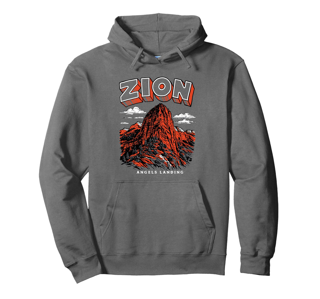 Zion National Park Angels Landing Utah Hoodie - Streetwear Style Men Women - T-Shirt, Sweatshirt, Hoodie