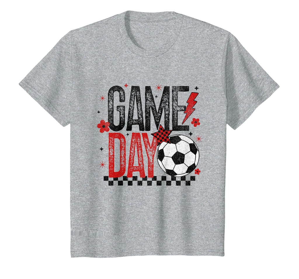Game Day Soccer Season Checkered Black T-Shirt - Minimalist Print Unisex - T-Shirt, Sweatshirt, Hoodie