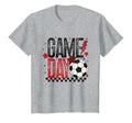 Game Day Soccer Season Checkered Black T-Shirt - Minimalist Print Unisex - T-Shirt, Sweatshirt, Hoodie