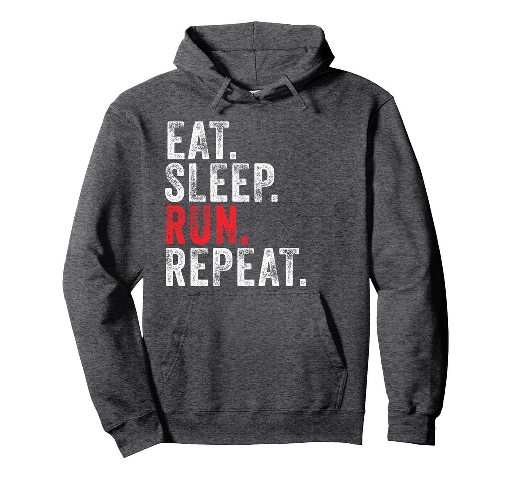 Eat Sleep Run Repeat Track And Field Hoodie - Minimalist Print Unisex - T-Shirt, Sweatshirt, Hoodie