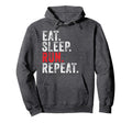 Eat Sleep Run Repeat Track And Field Hoodie - Minimalist Print Unisex - T-Shirt, Sweatshirt, Hoodie