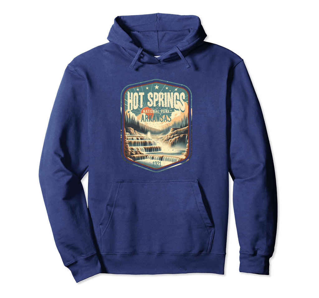 Hot Springs National Park Hexagonal Hoodie - Custom Art Print for Adults - T-Shirt, Sweatshirt, Hoodie