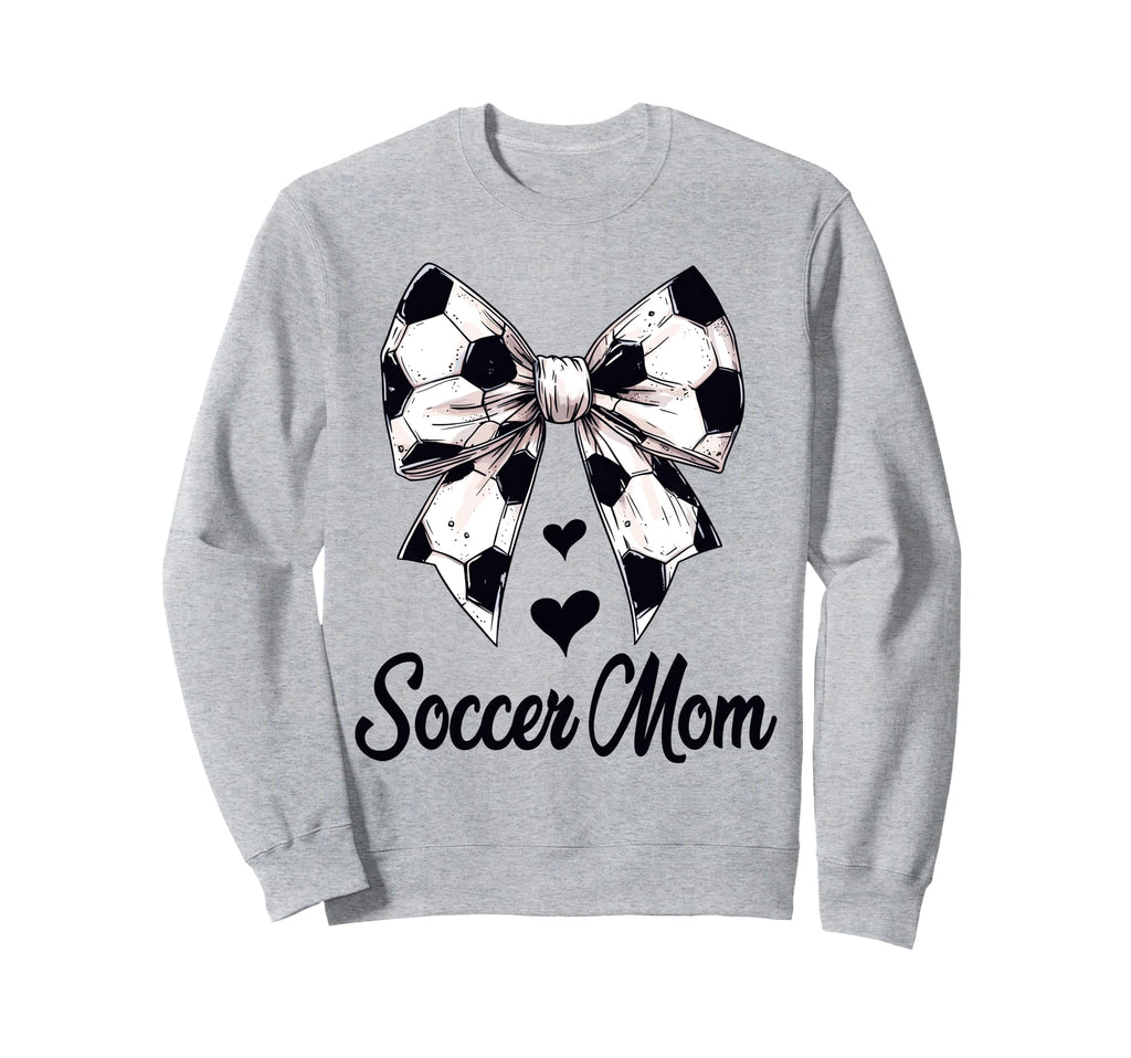 Soccer Mom Coquette Bow Soccer Sweatshirt - Minimalist Print Men Women - T-Shirt, Sweatshirt, Hoodie