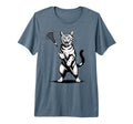 Cat Lacrosse Team Goalie Lax Player T-Shirt - Fun Novelty Design Men Women - T-Shirt, Sweatshirt, Hoodie