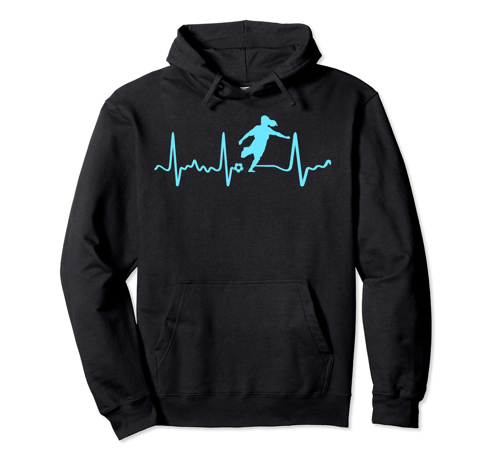 Light Blue Soccer Heartbeat Female Soccer Hoodie - Novelty Apparel Unisex - T-Shirt, Sweatshirt, Hoodie