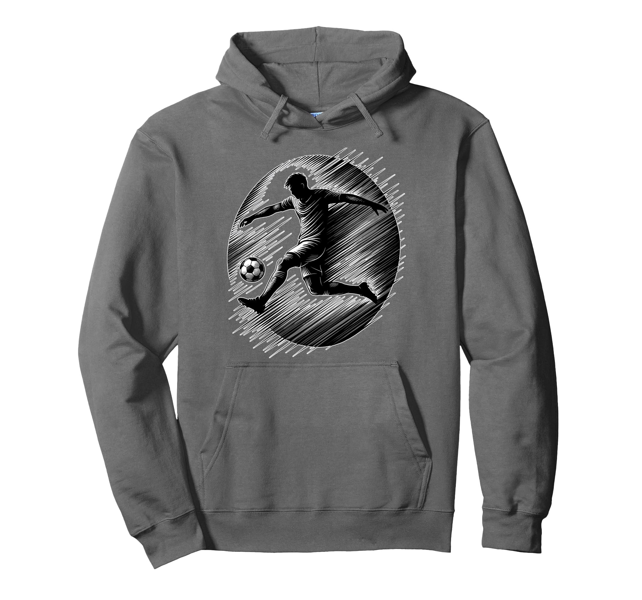 Soccer Motion Teen And Male Athletes Hoodie - Minimalist Print Unisex - T-Shirt, Sweatshirt, Hoodie