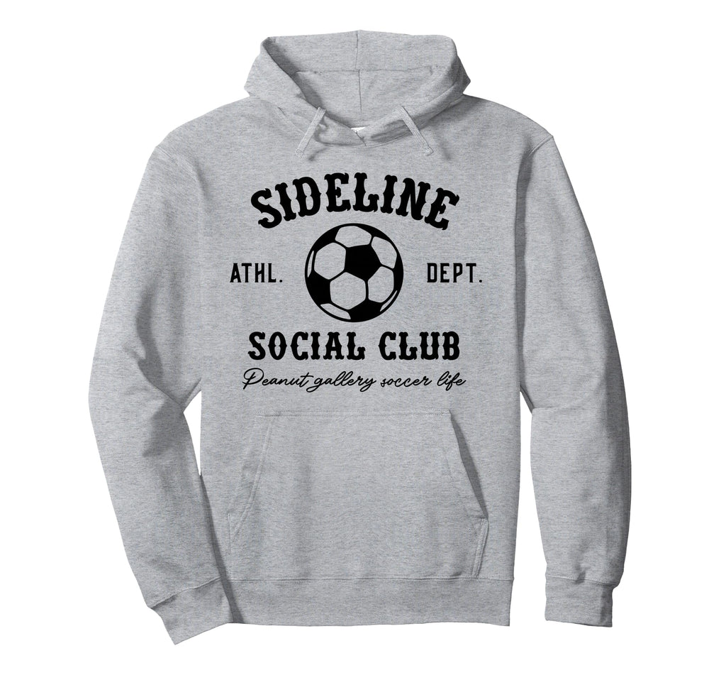 Sideline Social Club Soccer Matching Hoodie - Custom Art Print for Adults - T-Shirt, Sweatshirt, Hoodie