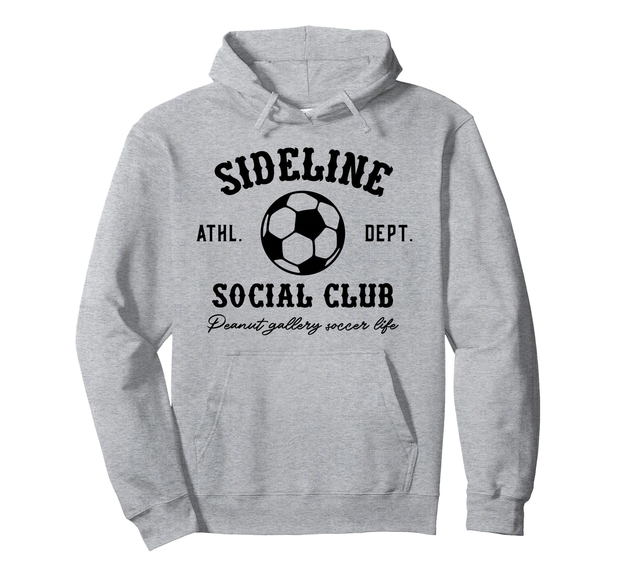 Sideline Social Club Soccer Matching Hoodie - Custom Art Print for Adults - T-Shirt, Sweatshirt, Hoodie