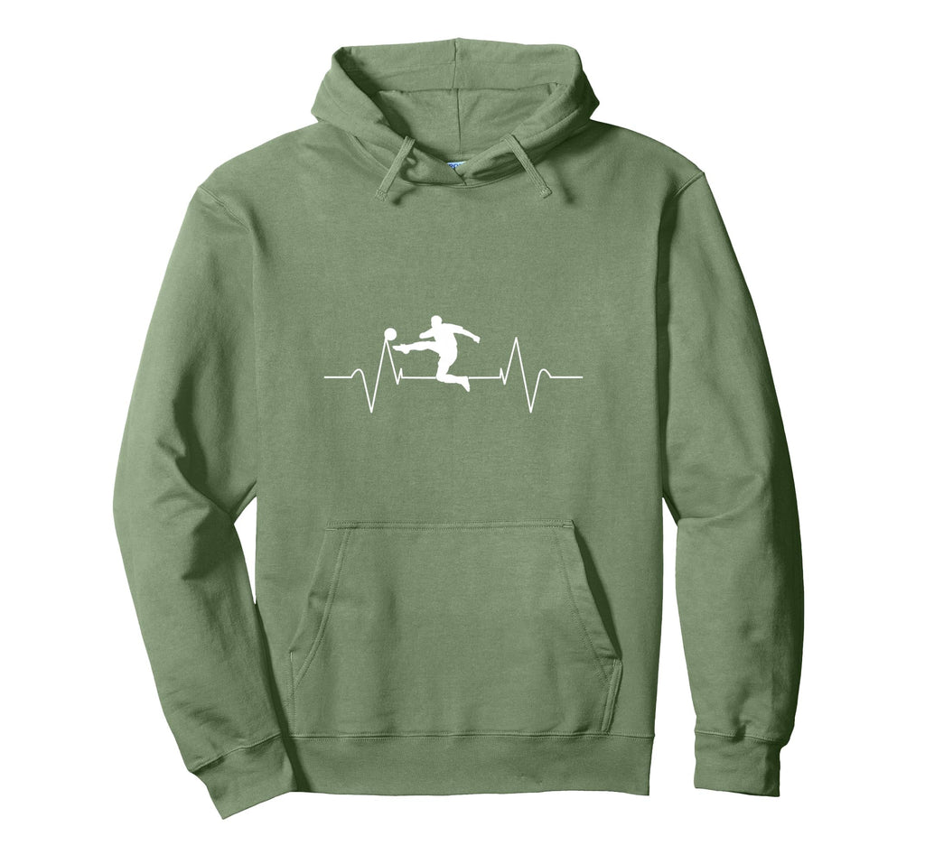 Soccer Heartbeat Soccer Player Gift Hoodie - Unique Graphic for Adults - T-Shirt, Sweatshirt, Hoodie