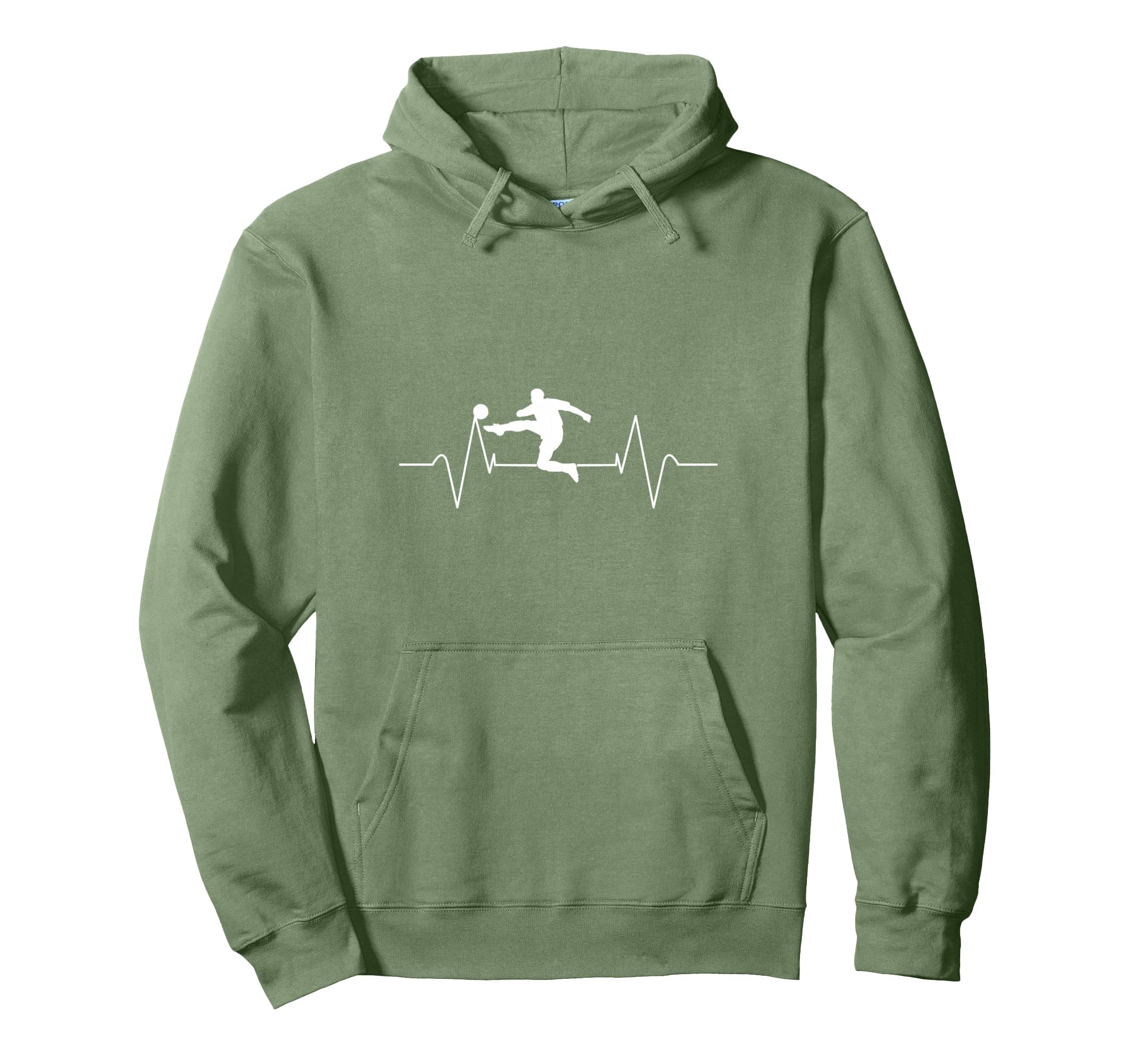 Soccer Heartbeat Soccer Player Gift Hoodie - Unique Graphic for Adults - T-Shirt, Sweatshirt, Hoodie