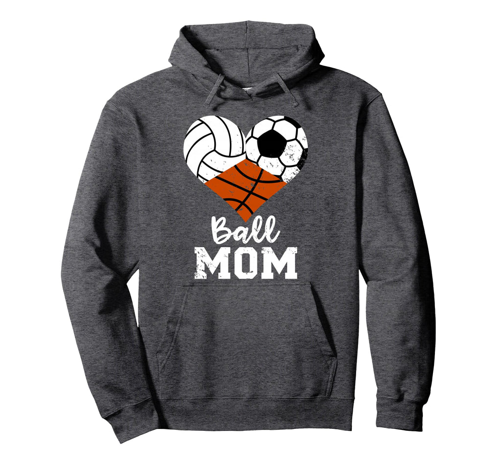 Ball Mom Funny Volleyball Soccer Hoodie - Custom Art Print Men Women - T-Shirt, Sweatshirt, Hoodie