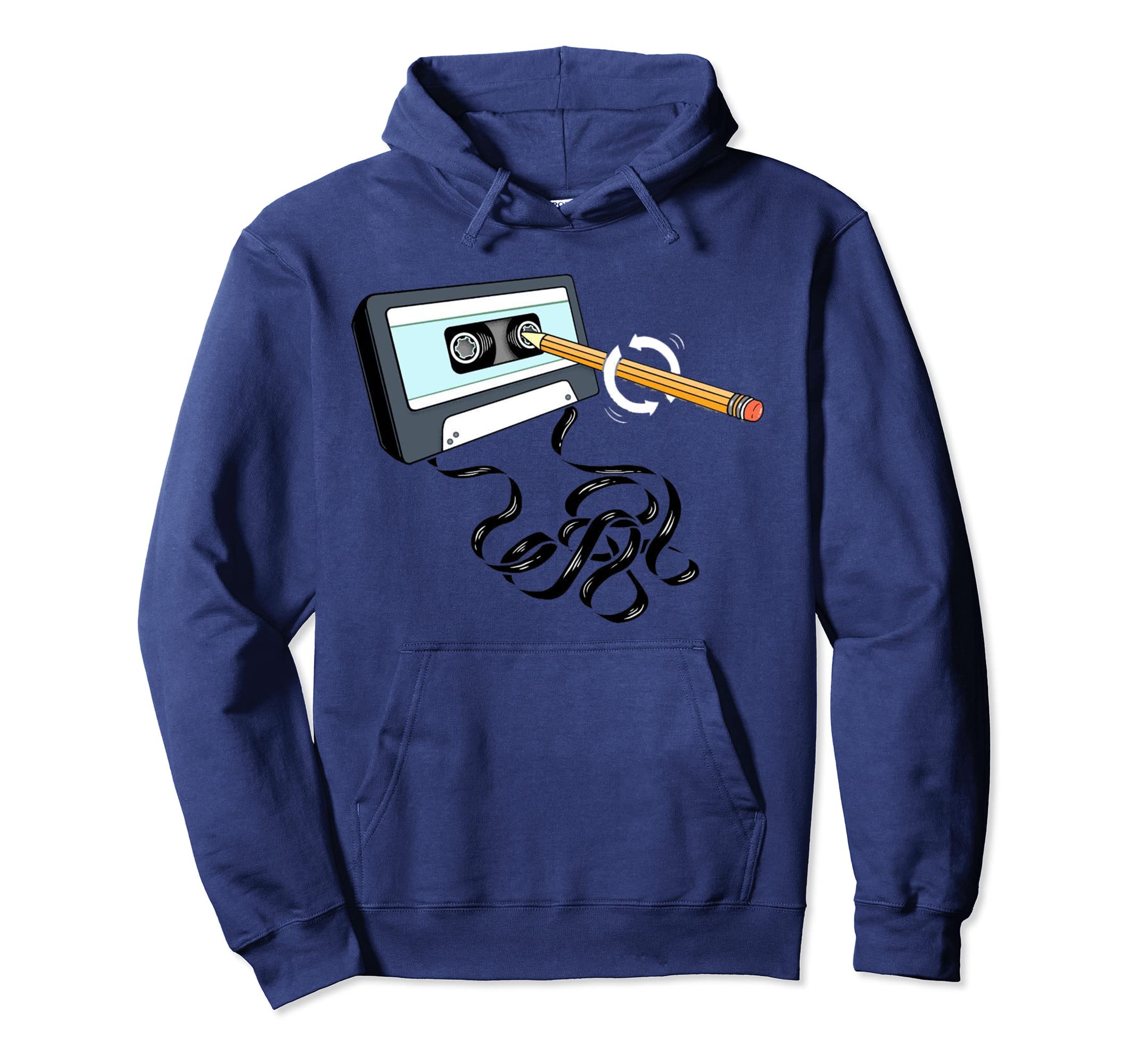 Music 80S 90S Pencil Winding Up Hoodie - Casual Everyday Wear Unisex - T-Shirt, Sweatshirt, Hoodie