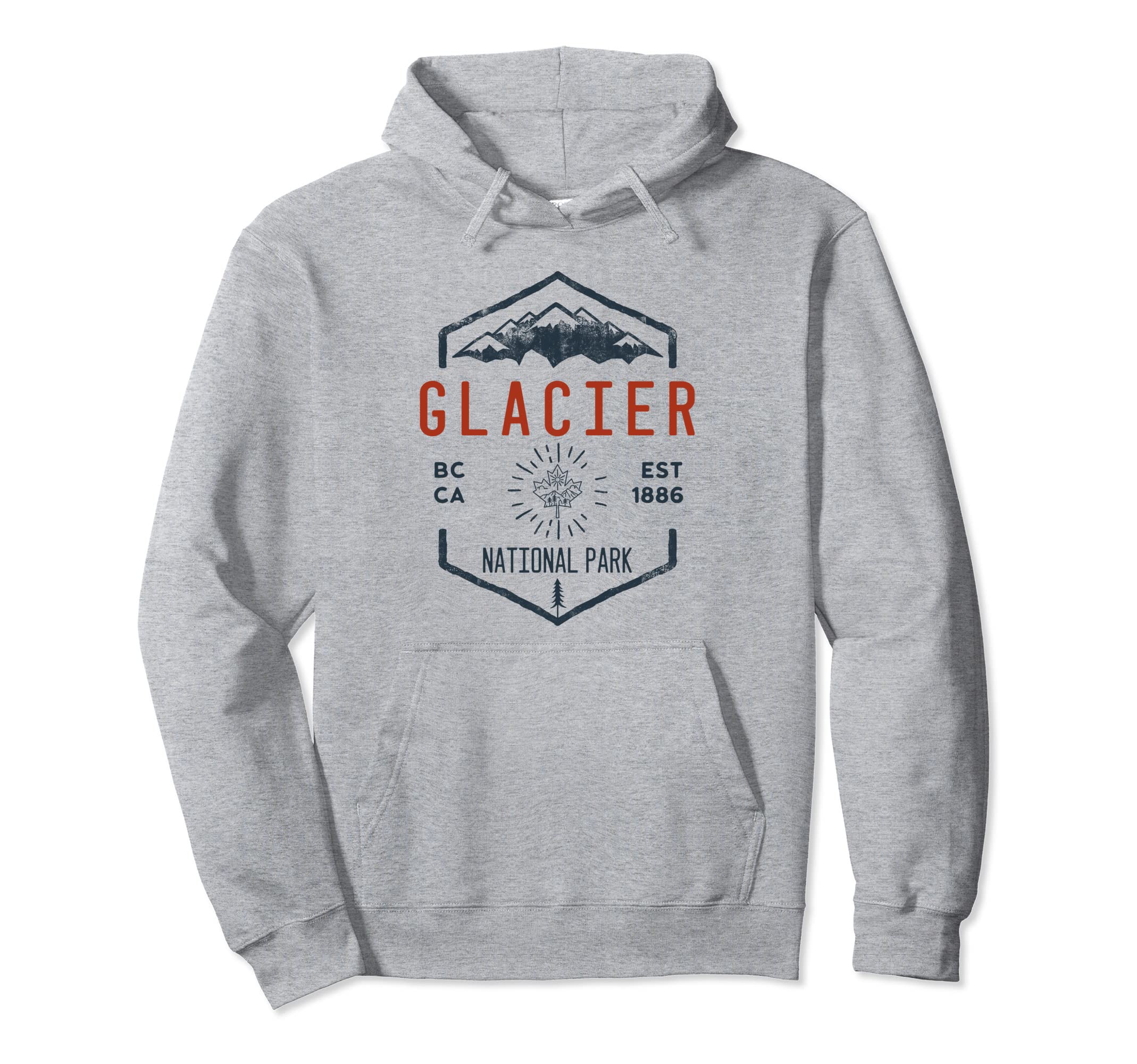 Glacier National Park Canada Hoodie - Graphic Print Men Women - T-Shirt, Sweatshirt, Hoodie