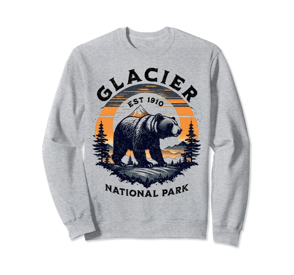 Glacier National Park Montana Usa Hoodie - Trendy Graphic for Adults - T-Shirt, Sweatshirt, Hoodie