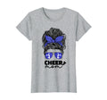 Cheer Mom Cheerleader Mom Blue Messy T-Shirt - Trendy Graphic for Adults - T-Shirt, Sweatshirt, Hoodie