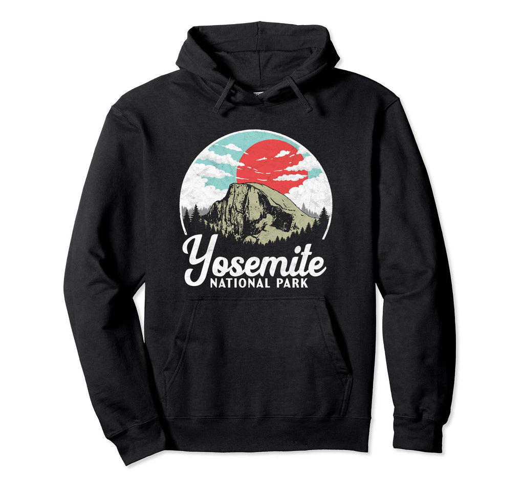 Yosemite National Park Half Dome Sun Hoodie - Minimalist Print for Adults - T-Shirt, Sweatshirt, Hoodie