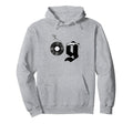 Old School Og Hip Hop Head Vinyl Cds Hoodie - Minimalist Print for Adults - T-Shirt, Sweatshirt, Hoodie
