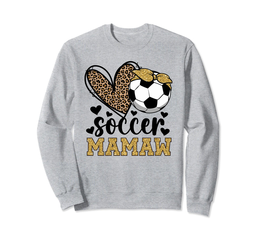 Soccer Mamaw Heart Grandma Mamaw Sweatshirt - Minimalist Print Unisex - T-Shirt, Sweatshirt, Hoodie
