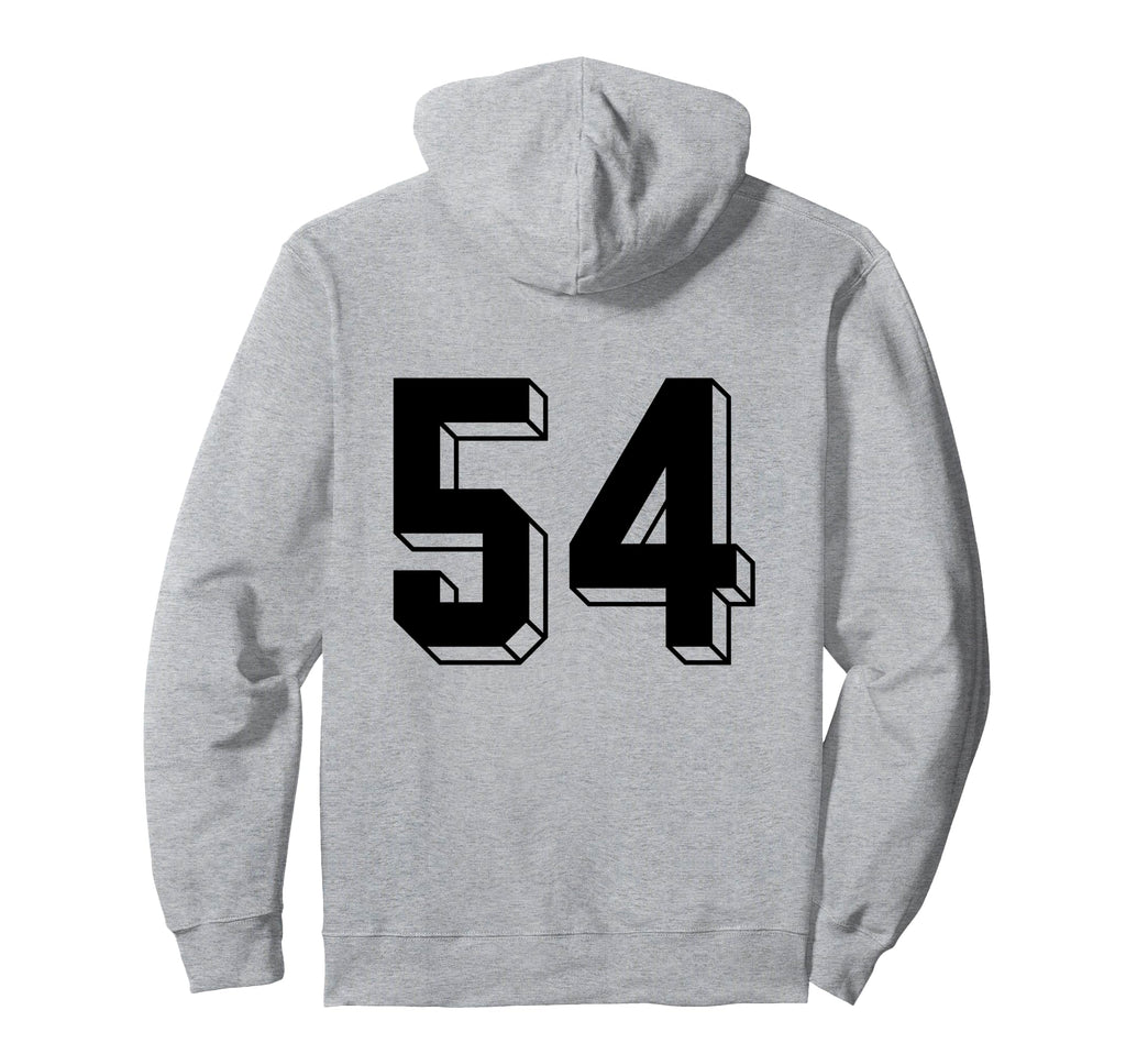 Number 54 Backside 80S 90S Team Jersey Hoodie - Graphic Print Men Women - T-Shirt, Sweatshirt, Hoodie