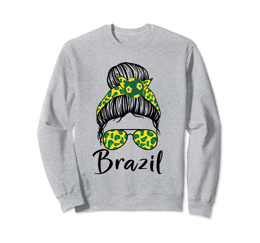 Soccer Ball Messy Bun Brazilians Sweatshirt - Fun Novelty Design Unisex - T-Shirt, Sweatshirt, Hoodie