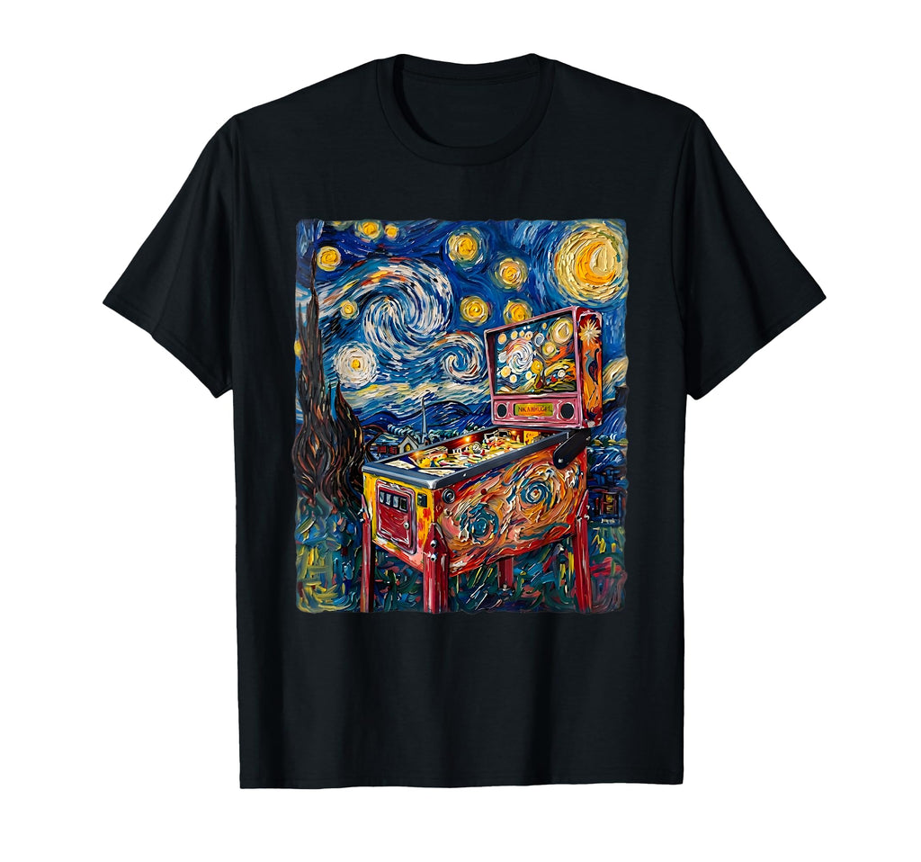 Painting Art Inspired Pinball Arcade T-Shirt - Graphic Print Unisex - T-Shirt, Sweatshirt, Hoodie