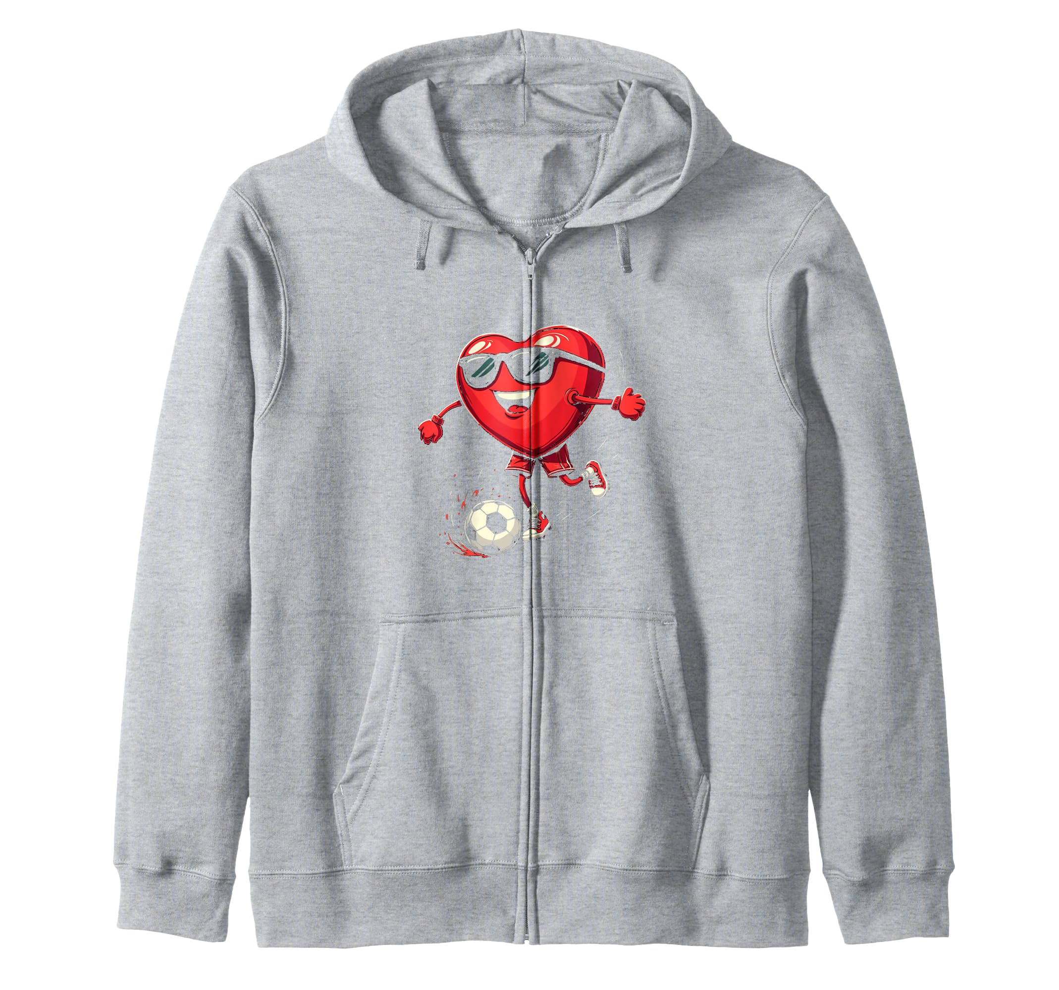 Heart Soccer Gift Sweatshirt - Graphic Print Men Women - T-Shirt, Sweatshirt, Hoodie