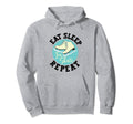 Eat Sleep Skate Repeat Figure Ice Skate Hoodie - Streetwear Style Unisex - T-Shirt, Sweatshirt, Hoodie
