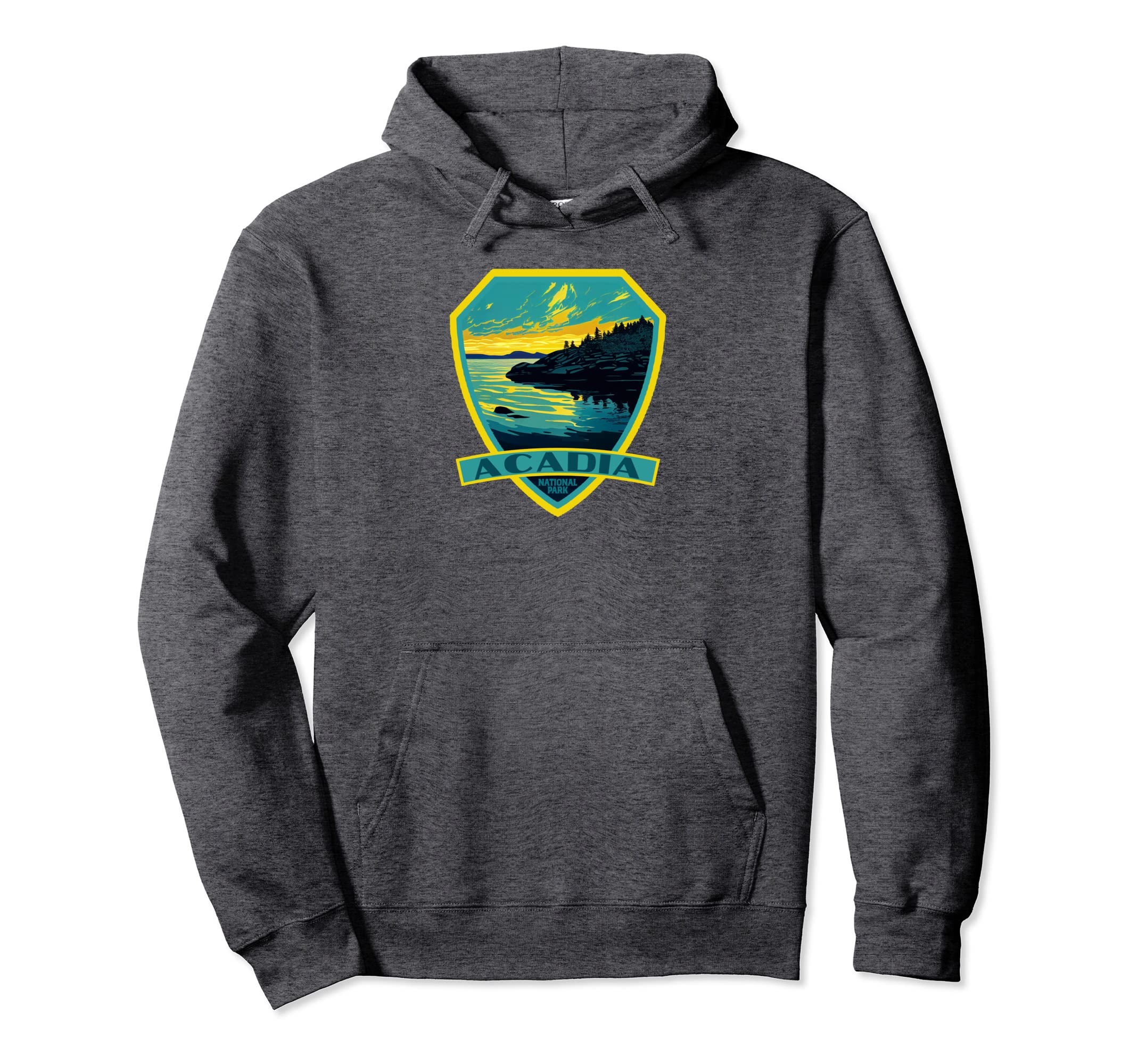 Acadia National Park Wpa Badge Hoodie - Minimalist Print Men Women - T-Shirt, Sweatshirt, Hoodie