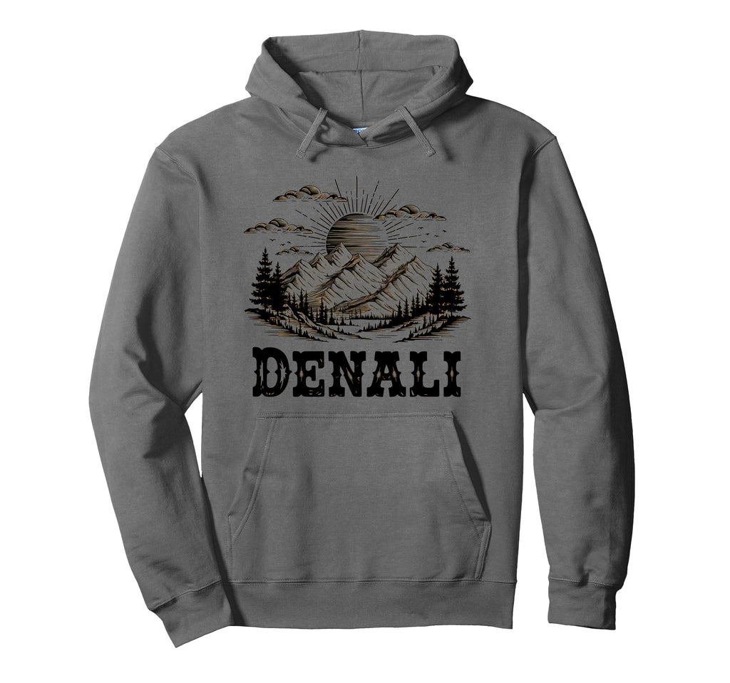 Denali Est 1917 Alaska National Park Hoodie - Unique Graphic Men Women - T-Shirt, Sweatshirt, Hoodie