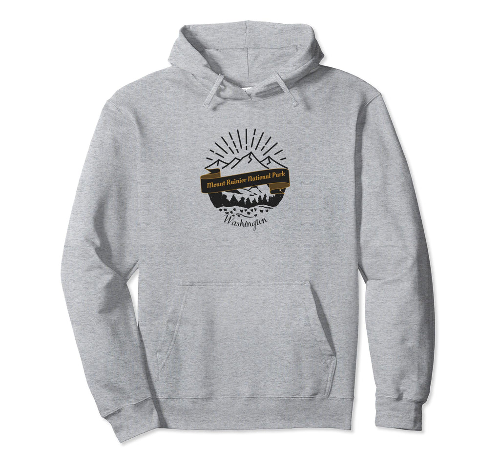 Mount Rainier National Park Vacation Hoodie - Unique Graphic Unisex - T-Shirt, Sweatshirt, Hoodie