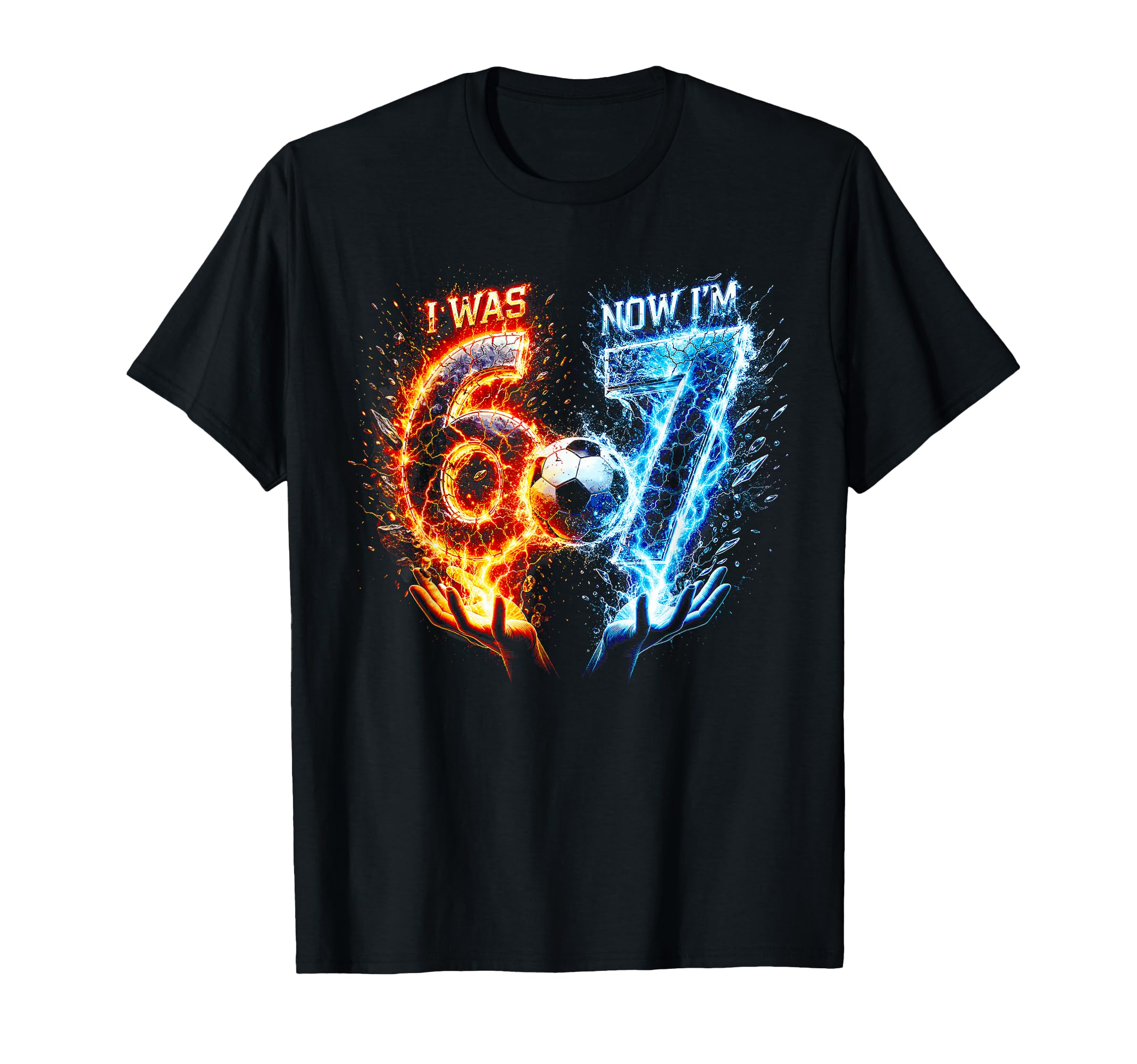I Was 6 Now Im 7 Years Old Soccer 6 7 T-Shirt - Custom Art Print Men Women - T-Shirt, Sweatshirt, Hoodie