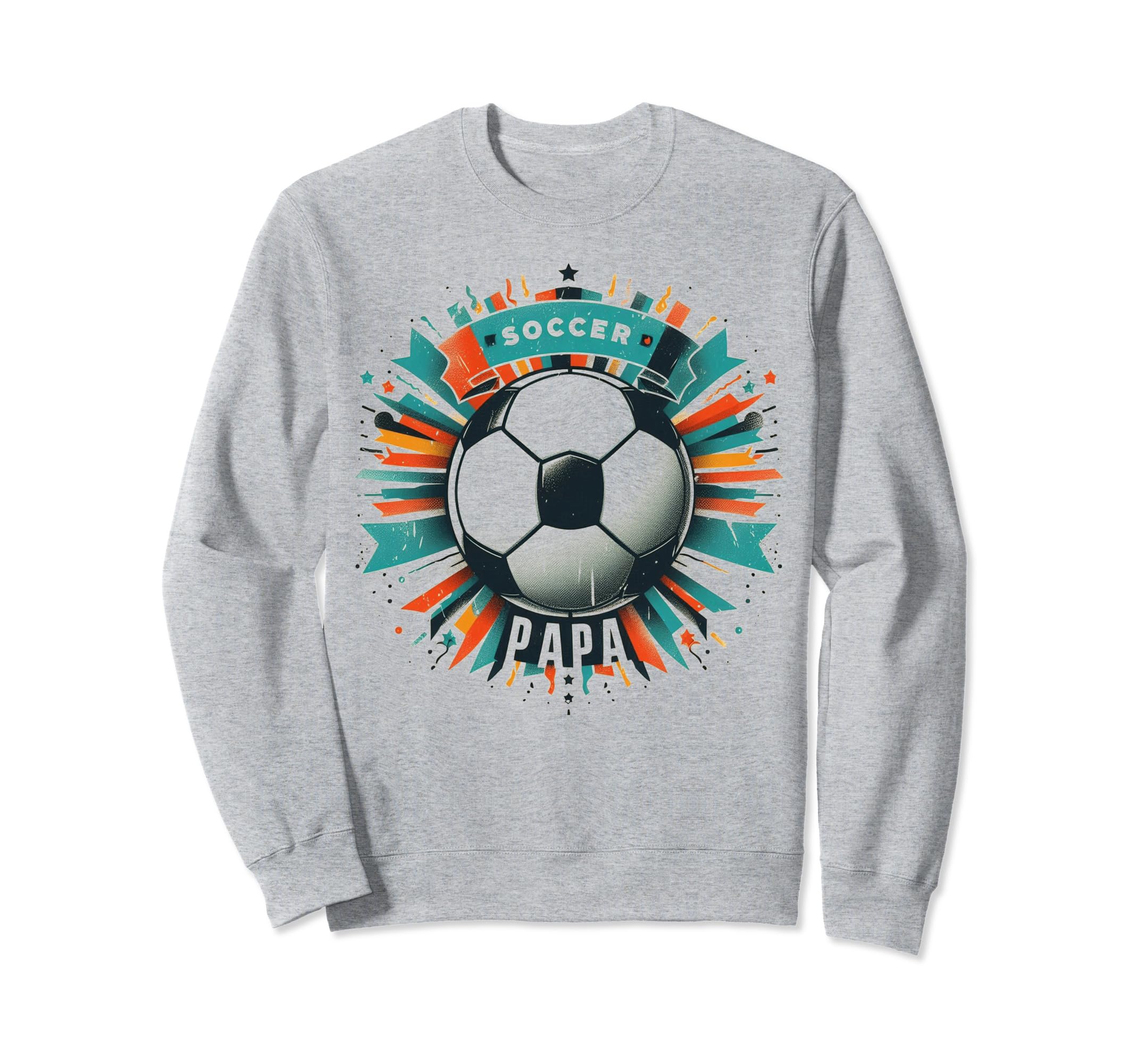 Soccer Papa Family Matching Dad Sweatshirt - Aesthetic Graphic Unisex - T-Shirt, Sweatshirt, Hoodie