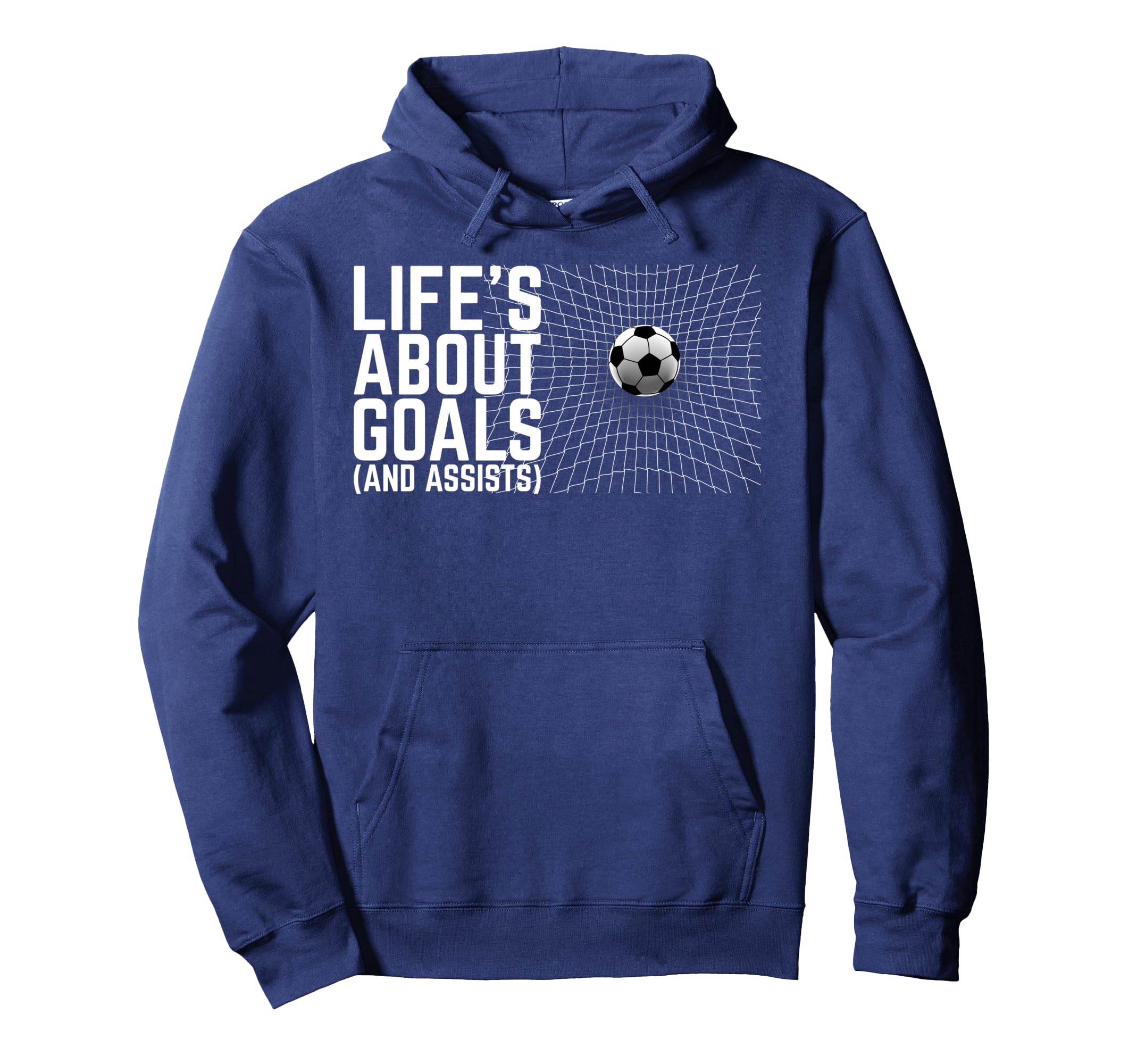 Life Is About Goals And Assists Hoodie - Minimalist Print for Adults - T-Shirt, Sweatshirt, Hoodie