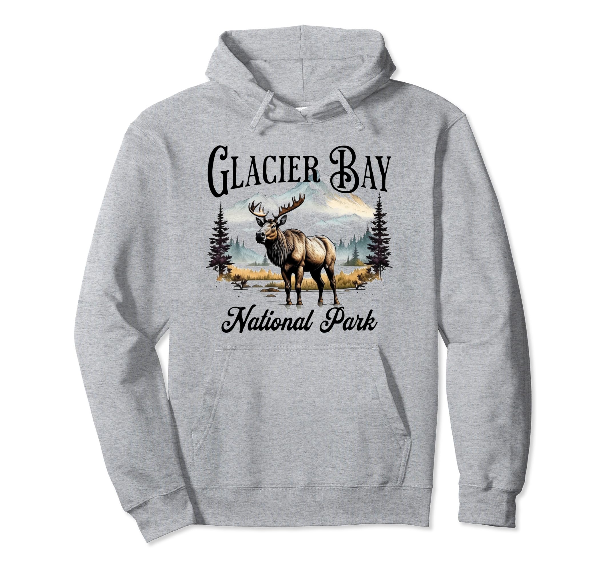 Glacier Bay National Park Alaska Usa Hoodie - Custom Art Print for Adults - T-Shirt, Sweatshirt, Hoodie