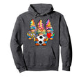Peace Love Soccer Tie Dye Football Hoodie - Aesthetic Graphic Unisex - T-Shirt, Sweatshirt, Hoodie