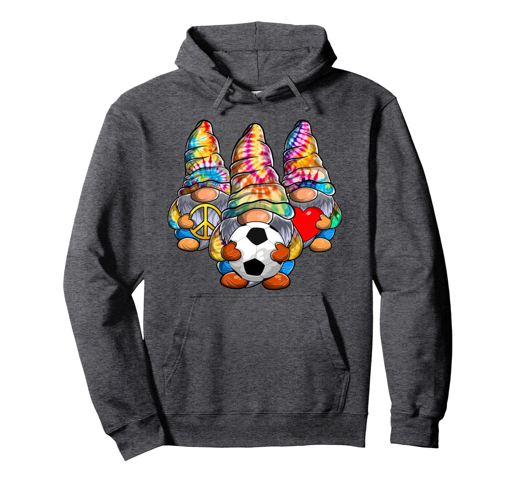 Peace Love Soccer Tie Dye Football Hoodie - Aesthetic Graphic Men Women - T-Shirt, Sweatshirt, Hoodie