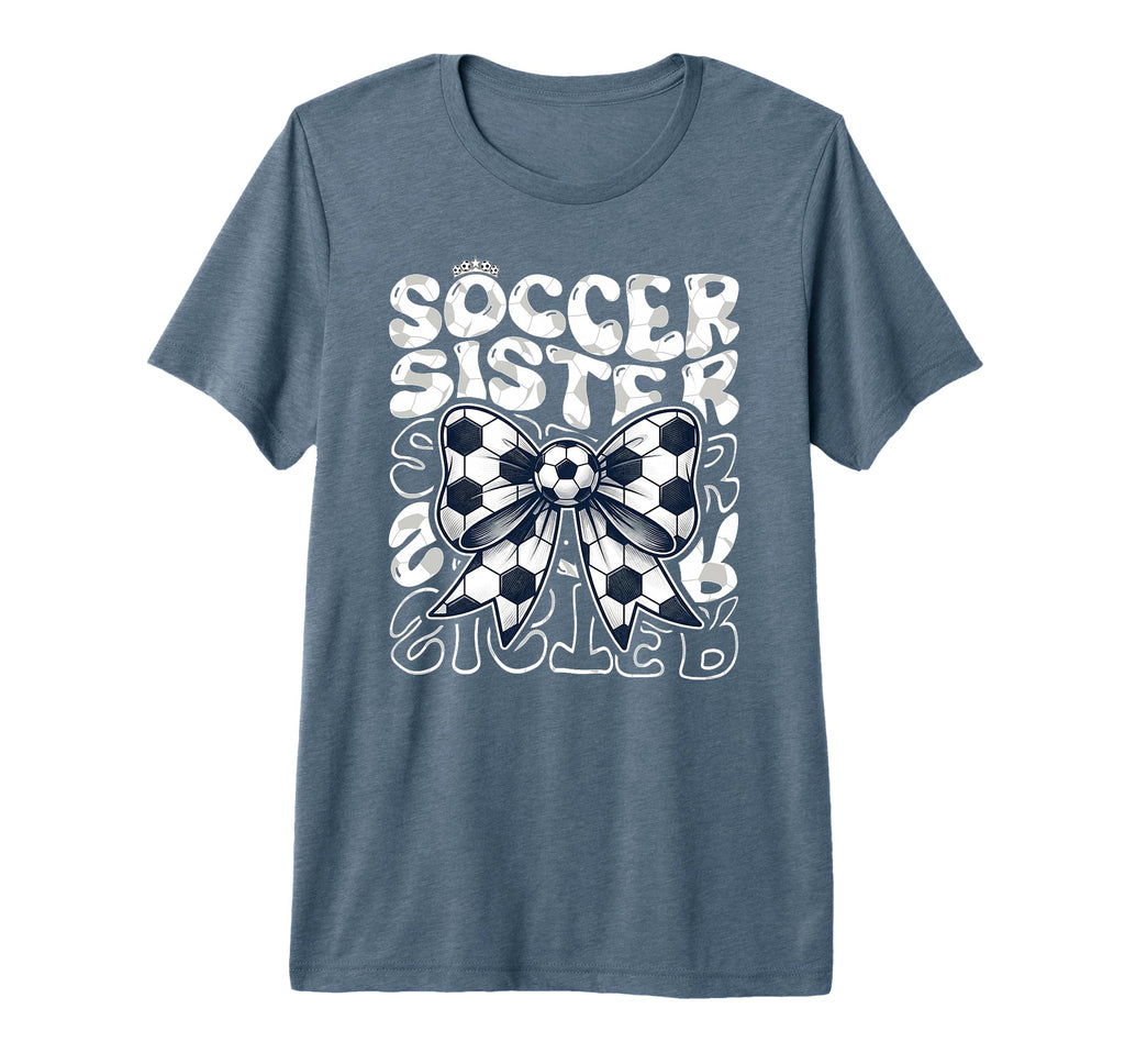 Soccer Sister Fan Coquette Bow Ball T-Shirt - Streetwear Style Unisex - T-Shirt, Sweatshirt, Hoodie