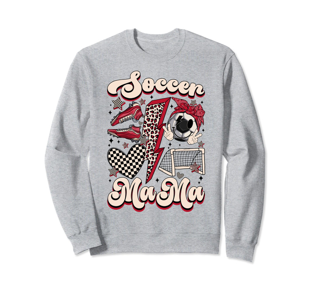 Groovy Soccer Mama Soccer Mom Sweatshirt - Streetwear Style for Adults - T-Shirt, Sweatshirt, Hoodie