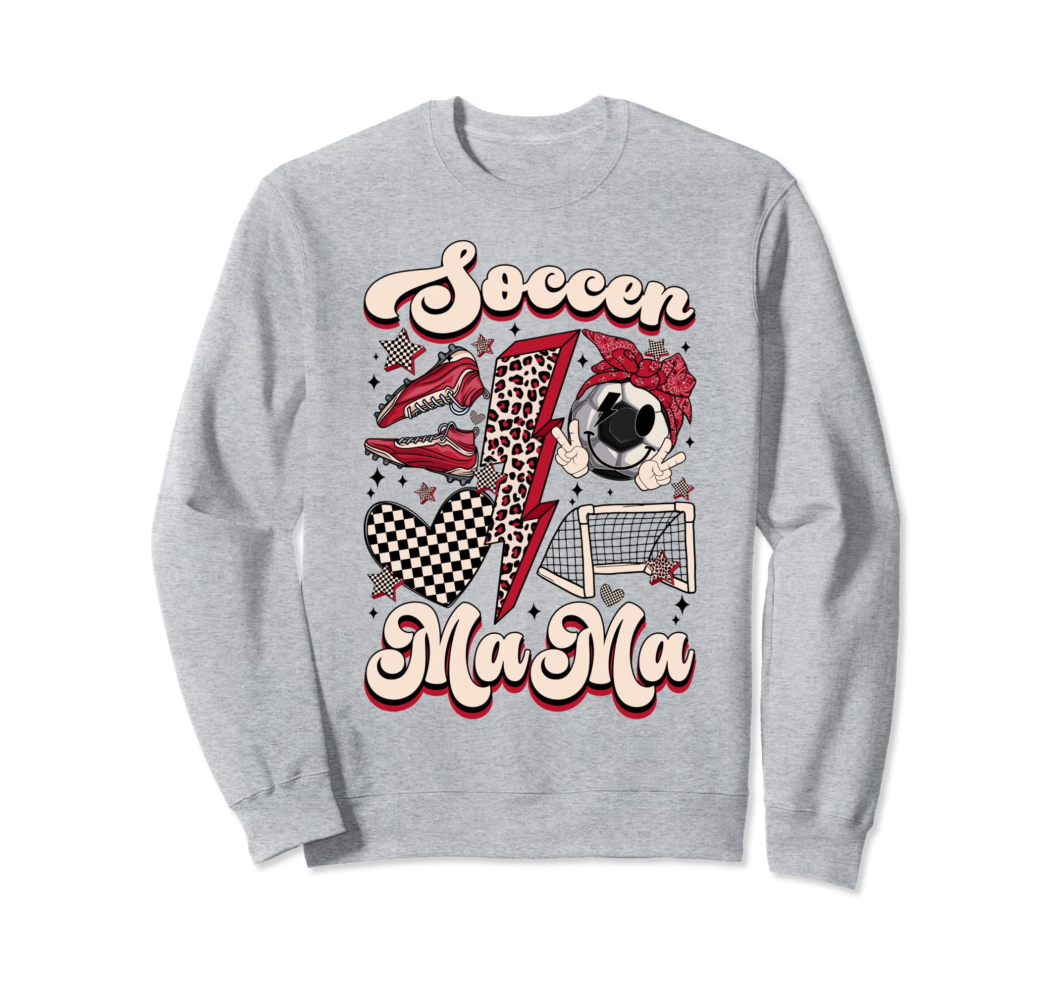 Groovy Soccer Mama Soccer Mom Sweatshirt - Streetwear Style for Adults - T-Shirt, Sweatshirt, Hoodie
