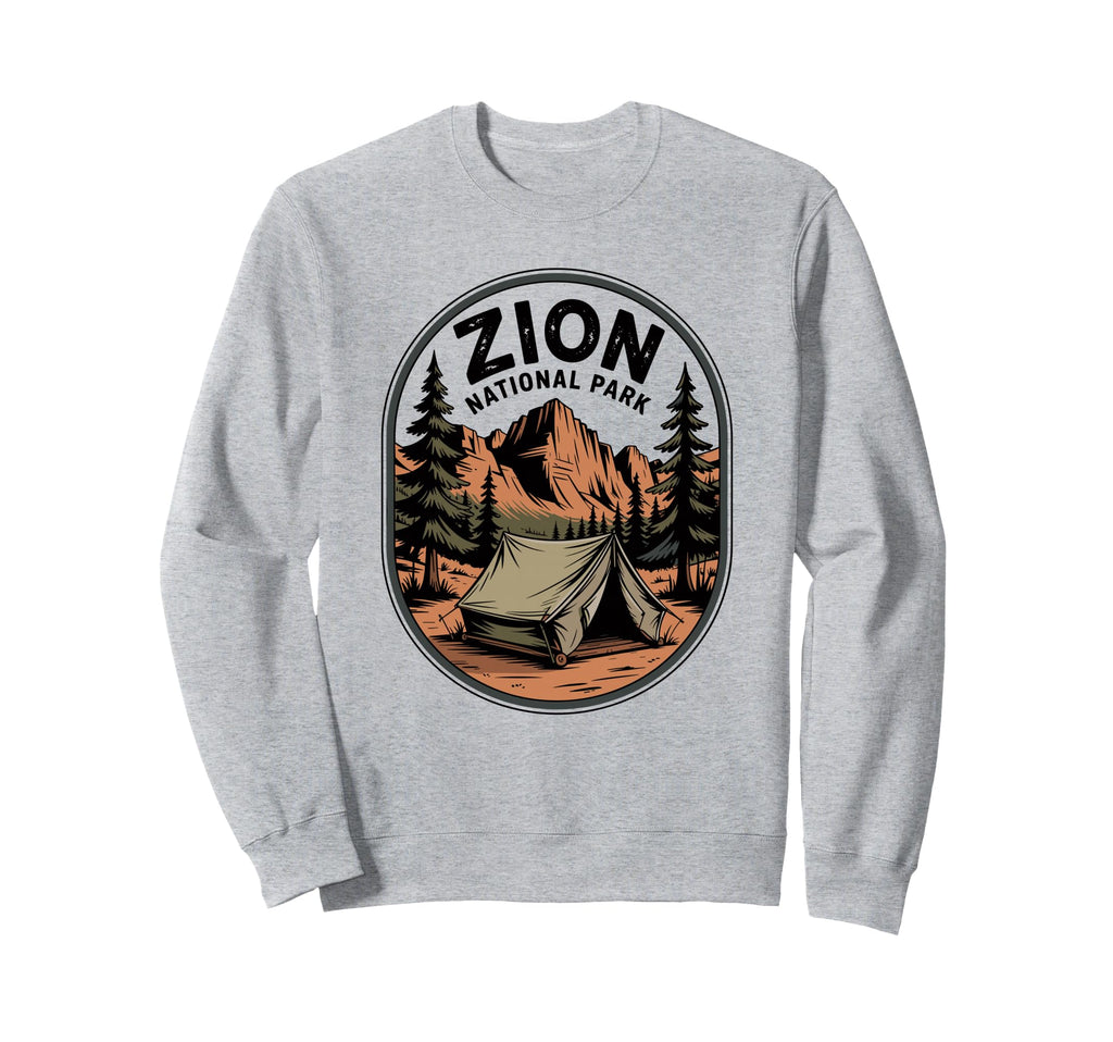 Zion Coordinates Utah National Park Sweatshirt - Graphic Print Unisex - T-Shirt, Sweatshirt, Hoodie
