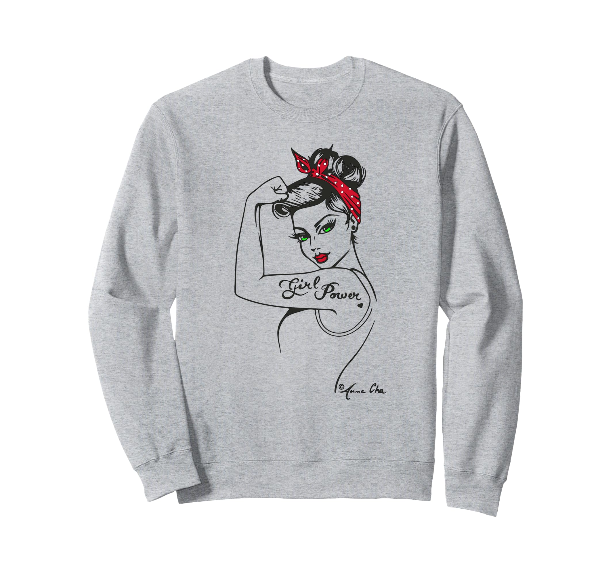 Pin Up Power Feminist Art Sweatshirt - Novelty Apparel Men Women - T-Shirt, Sweatshirt, Hoodie