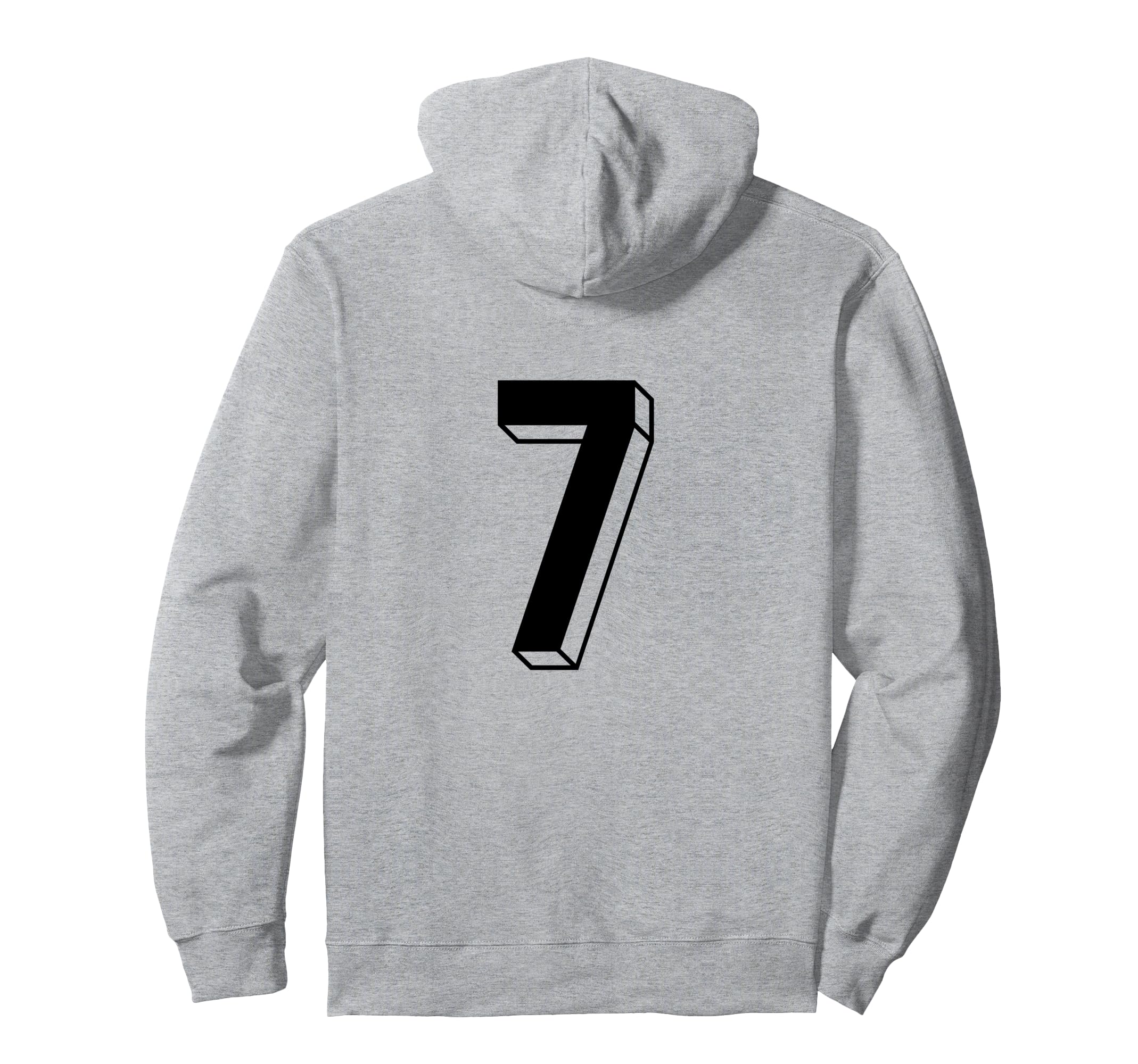 Number 7 Backside 80S 90S Team Jersey Hoodie - Casual Everyday Wear Unisex - T-Shirt, Sweatshirt, Hoodie